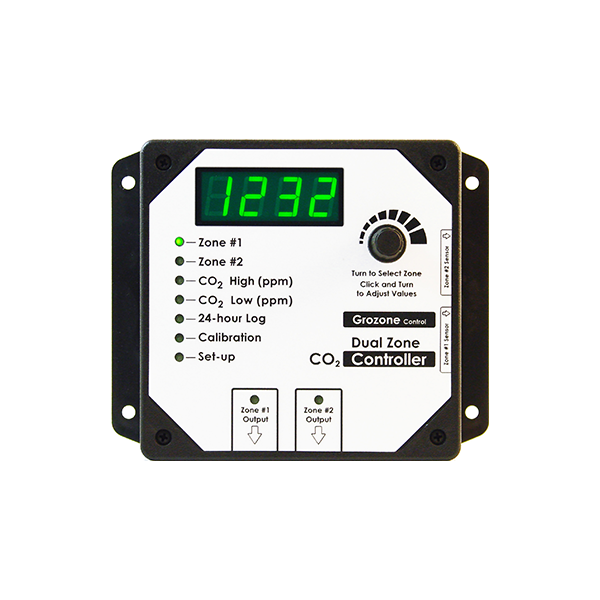 Growzone Control - CO2 Controller - D0-5000 PPM Dual Zone