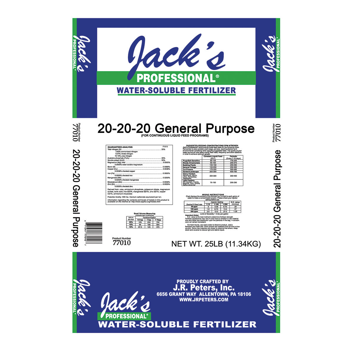 Jack's - Pro General Purpose 20-20-20 25lb