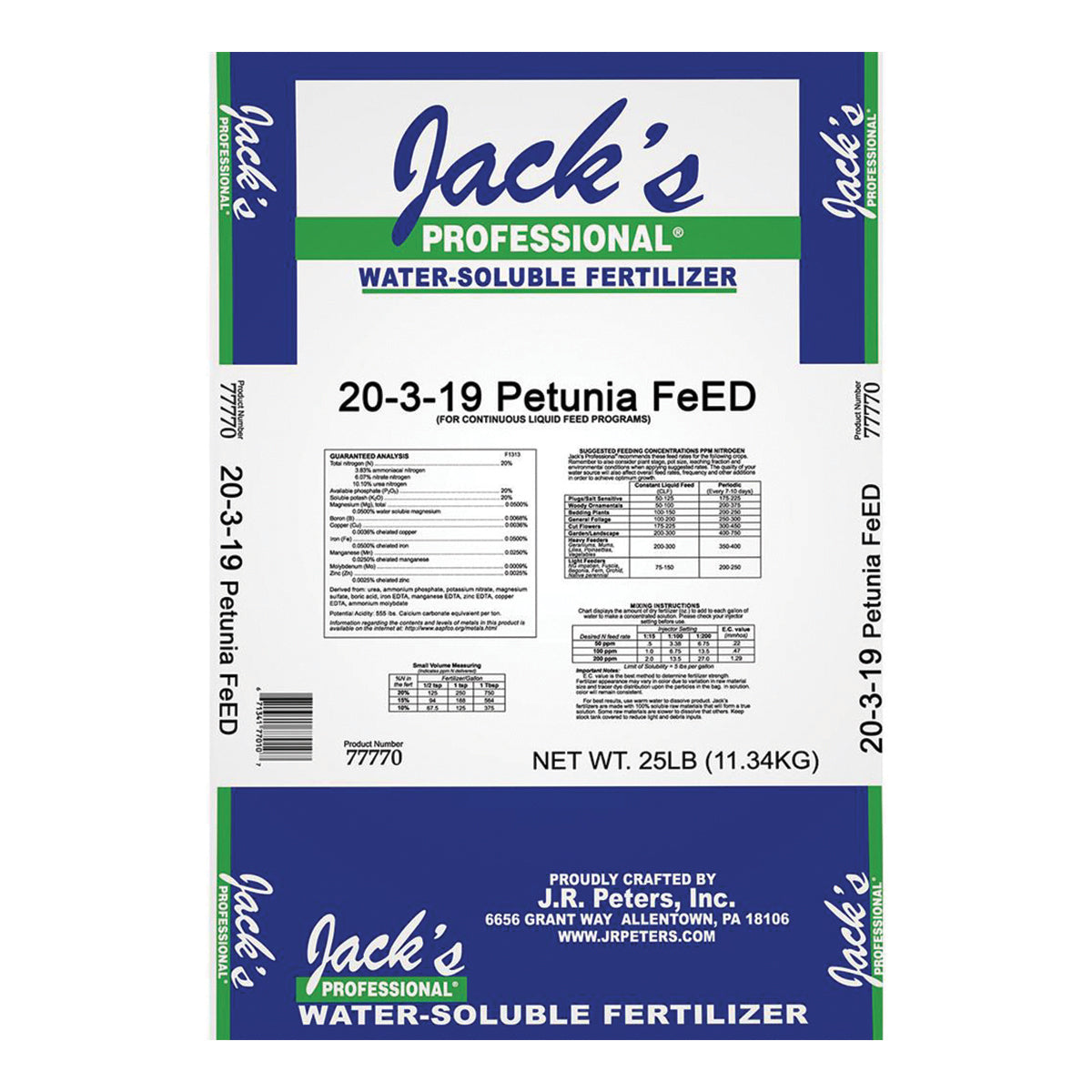 Jack's - Pro Petunia Feed 20-3-19 25lb