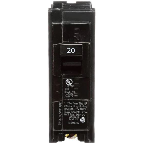 Siemens - 20 Amp Circuit Breaker Q120