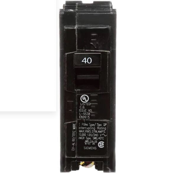 Siemens - 40 Amp Circuit Breaker Q140