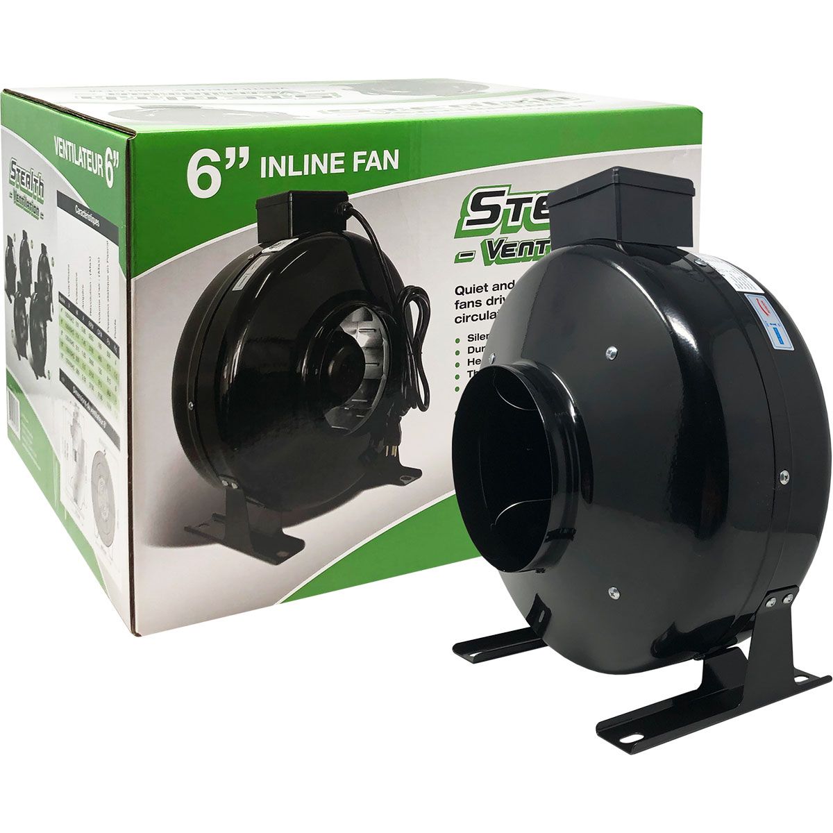 Stealth Ventilation - Inline Fan 120V 6" 460CFM