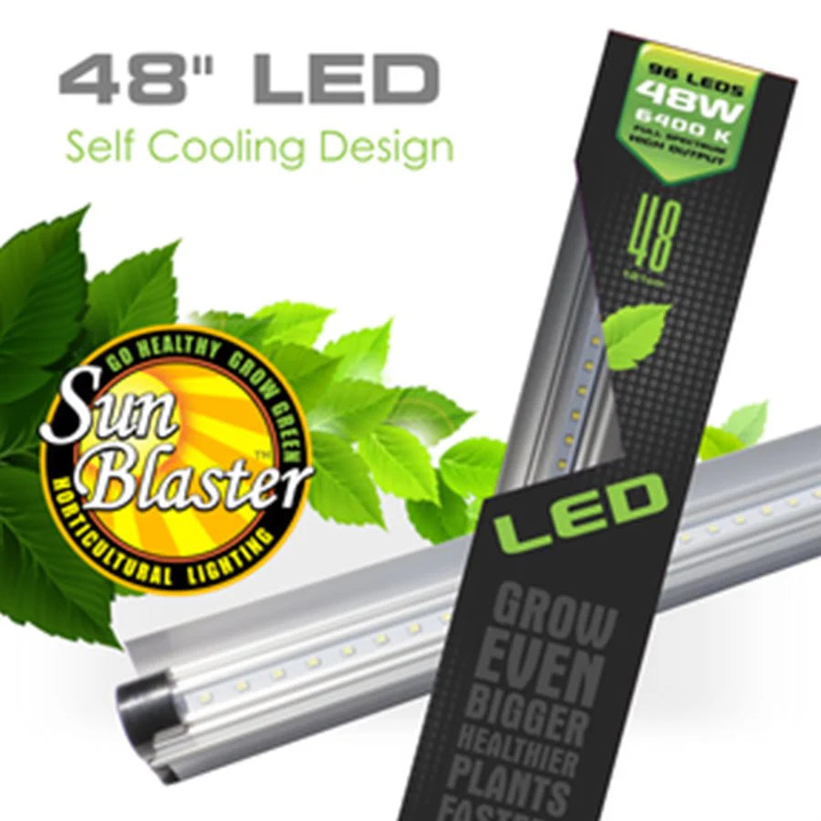 Sunblaster - 48" Prismatic Lens LED 48W HO Strip Light 6400K