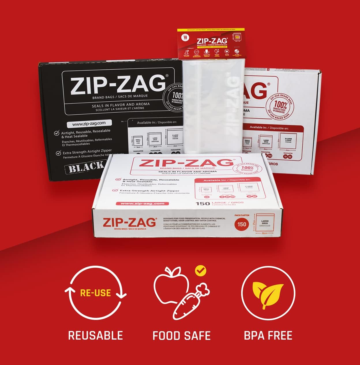 ZIP-ZAG® Bags - Large 27.9cm x 29.8cm