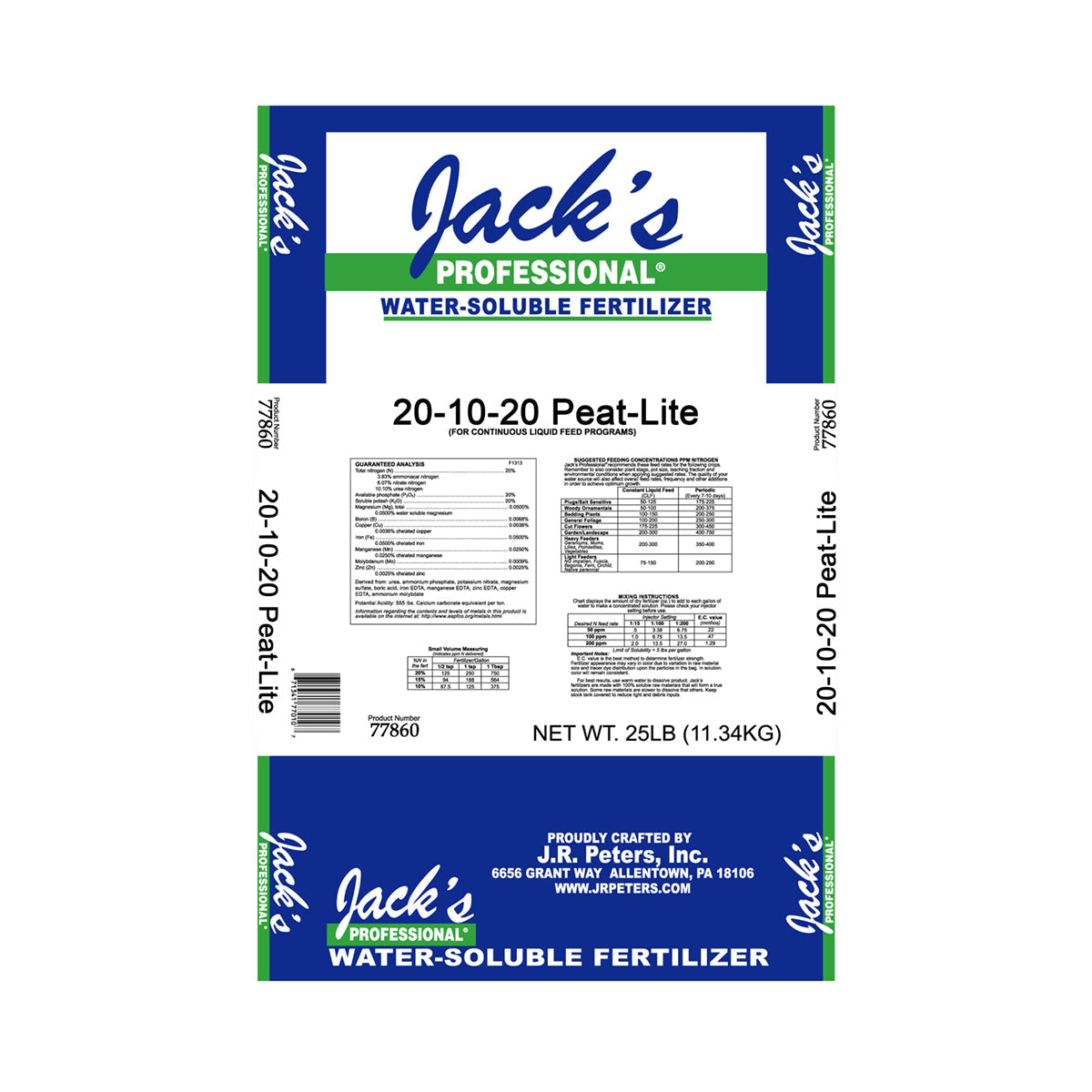 Jack's - Pro Peat-Lite 20-10-20 25lb