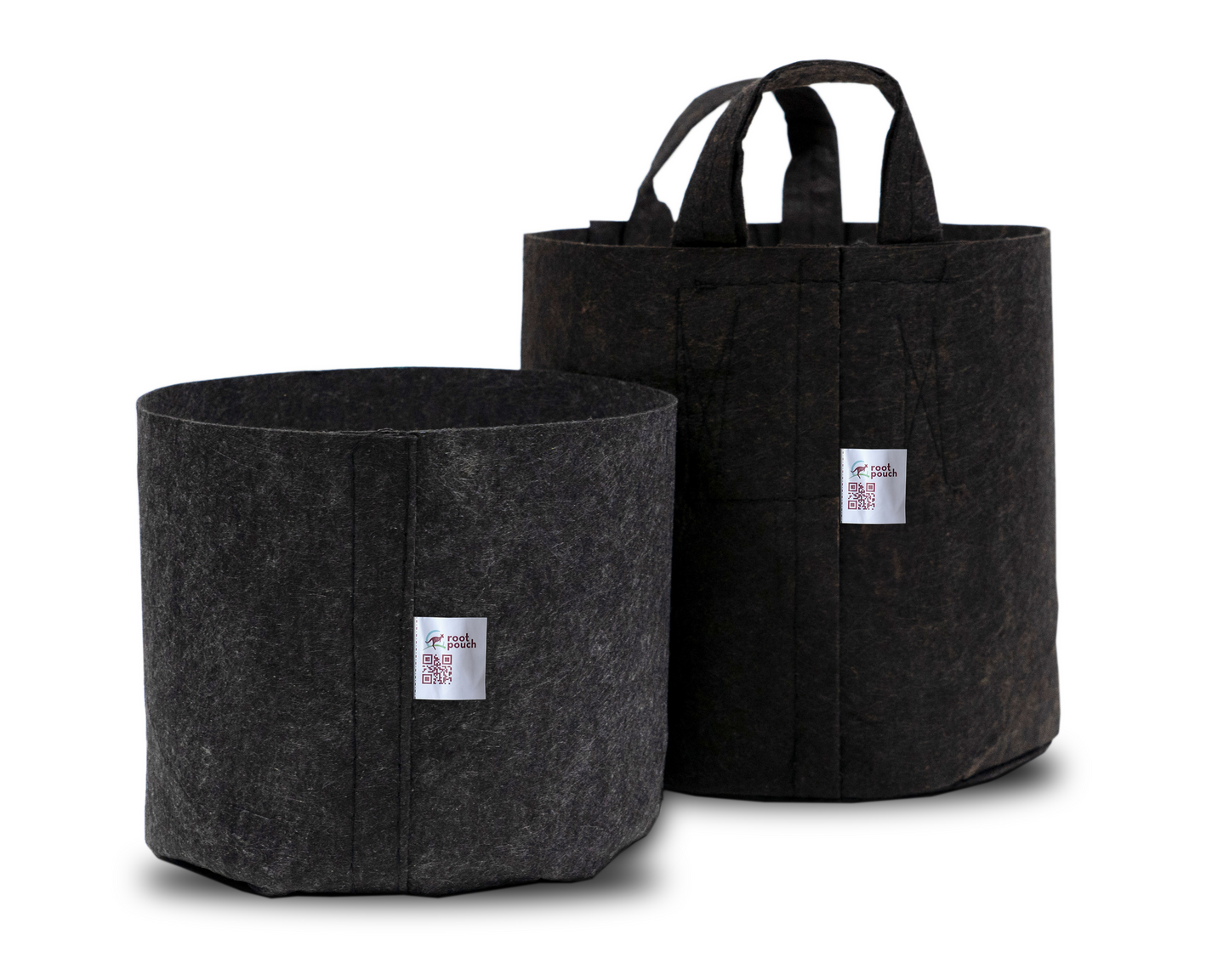 Root Pouch Fabric Grow Bag with Handles BLACK
